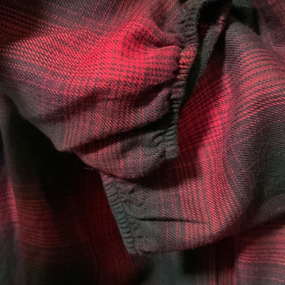 Long sleeve button front plaid dress size med - Picture 8 of 8